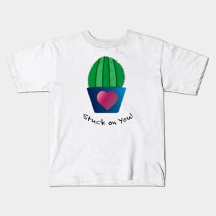 Cactus Pun Stuck on You Kids T-Shirt